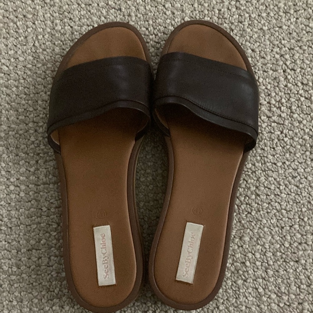 See by Chloe brown slides, size 41